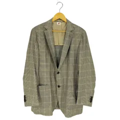 ルイジボレッリ LUIGI BORRELLI イタリア製 LUXURY VINTAGE チェック カシミヤシルク 2B テーラードジャケット メンズ  52のサムネイル