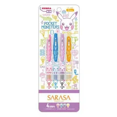 【限定】ショウワノート　SARASAクリップ　サラサ　ポケモン　ピカチュウ　4本セット　0.4㎜　860729004