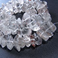 [beads536] マダガスカル産 レピドクロサイト イン クォーツ（ファイヤークォーツ）タンブルビーズ 9〜14mm 一連約30cm（天然石/ビーズ）
