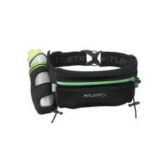 ☆ BLK/GRN ☆ Fully Loaded  ランニング ウエストポーチ ランニングポーチ ウェストポーチ マラソンポーチ ジョギングポーチ 揺れにくい FITLETIC フィットレティック HD-12GJ 防水 マラソン ランニンググッズ