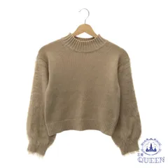 ☆美品☆ GLOBAL WORK グローバルワーク トップス セーター ニット シンプル ハイネック 長袖 レディース ベージュ 140 901-11380 送料無料 古着