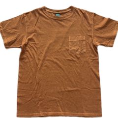 Good On ショートスリーブ 半袖 ポケットTシャツ ピグメントダイ POCKET TEE PIGMENT DYE M ブラウン グッドオン アメカジ 後染め