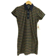 ステューシー Stussy OLD 90s USA製 紺タグ パイル地 ボーダーチュニックポロ レディース  Mのサムネイル