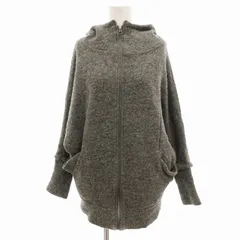 ズッカ zucca ドルマンスリーブ ニット パーカー フリース ジップアップ ウール M グレー /FF IBO76のサムネイル