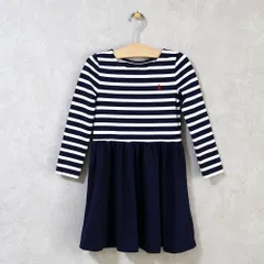 【新品】POLO RALPH LAUREN　ストライプ　ポンチ　ワンピース　120　サイズ６