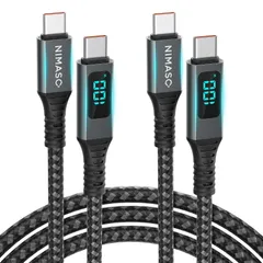 【数量限定】NIMASO USB C Type C ケーブル 【100W/5A PD対応 LED出力スクリーン表示】急速充電 タイプc USB C to USB C ケーブル iPhone 16、15シリーズ、 MacBook Pro、iPad Pro、Gal