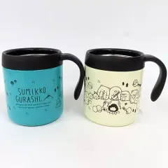 【中古】マグカップ･湯のみ グリーン＆クリーム すみっコキャンプ なかよし真空ステンレスペアマグ 「すみっコぐらし」 タイトー限定