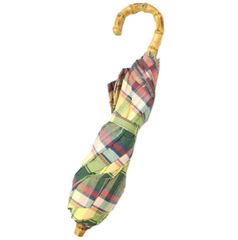 Traditional Weatherwear トラディショナルウェザーウェア FOLDING BAMBOO フォールディングバンブー マドラスチェック 日傘 折りたたみ傘 晴雨兼用 UVカット加工 g22751