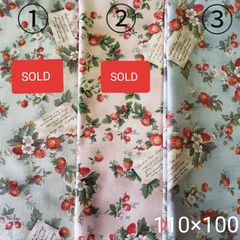 【sale】アンティーク ストロベリー 　USAコットン　カントリー　生地　素材
