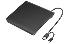 外付けCD/DVDドライブ ノートパソコン用 ウルトラスリム USB 3.0 Type-C DVDプレーヤー ポータブル CD +/-RW ディスクドライブ CD ROM