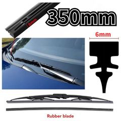 6mm交換用ワイパーゴム 350mmカット対応 グラファイト・モリブデン配合 テフロン加工車種水切り性能