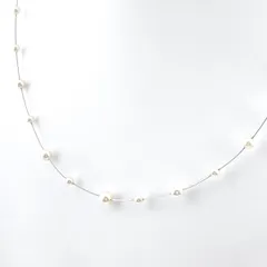 タサキ TASAKI ベビーパール ステーション ネックレス WG ホワイトゴールド 真珠 ネックレス K18 WG パール レディース 【中古】