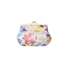 【新品】 がま口 化粧ポーチ レディース メイクポーチ コスメ収納 可愛い おしゃれ 自立する 花柄 LC 日本製 ビンテージフラワー ピンク 1