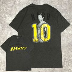 NBA スティーブ・ナッシュ ロサンゼルス・レイカーズ フォトプリントTシャツ ダークグレー M Majestic バスケ 古着 ナンバリング