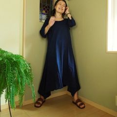 【SALE】asana ゆったり フレアースリーブ ワンピース●マクガ