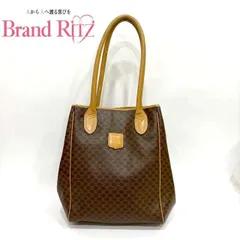 中古 セリーヌ トートバッグ ハンドバッグ Bランク マカダム ブラウン レディース CELINE 【送料無料】【三田店】