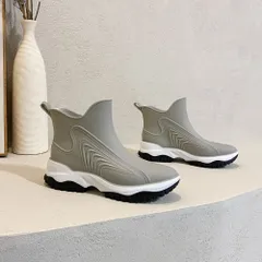 ☆ グレー ☆ 39(24.5cm) ☆ レインブーツ ショート pmyrains007 レインブーツ ショート レディース レインシューズ 長靴 レイン ブーツ ショートブーツ 防水 一体成型 滑り止め 雨靴 雨 雪 通学 通勤 おしゃれ シンプル