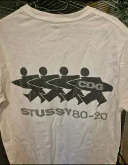 stussyステューシー ✖️ギャルソン COMME des GARCONSロンT コムデギャルソンCDG×ステューシー限定長袖Tシャツ-STÜSSY40周年
