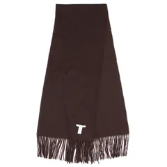 Plage プラージュ ストール マフラー ブラウン ショール 大判 フリンジ カシミヤ きれいめ ベーシック 通勤 通学 防寒 羽織り シンプル 無地 ブランドのサムネイル