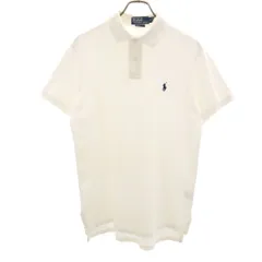 Polo by Ralph Lauren ポロバイラルフローレン 半袖 カスタムフィット ポロシャツ M ホワイト メンズ 古着