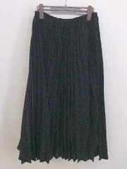 ◇ w closet ダブルクローゼット ドット 水玉 膝下丈 プリーツ スカート サイズF ブラック ホワイト レディース P  【中古】 【1212130001355】のサムネイル