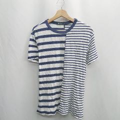 ◇ ⊂Φ Alexander Wang アレキサンダーワン ボーダー柄 半袖 Tシャツ サイズXS ブルー レディース メンズ E 【1502180030161】
