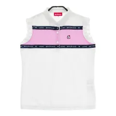 サイズ：38 ARCHIVIO アルチビオ 2022年モデル ノースリーブポロシャツ 袖プリーツ  ホワイト系 [240101237844]# ゴルフウェア レディース ストスト