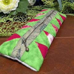 ハンドメイド　パッチワーク　ペンケース　リメイク