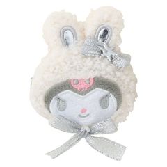 サンリオキャラクターズ シークレットヘアクリップ ふわふわスノーラビット クロミ