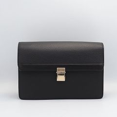 その他 フェラガモ クラッチバッグ レザー 黒 ゴールド金具