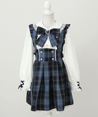 夢展望公式 [新品未使用] ドッキングフリルハートワンピース [ネイビー] 他カラー別ページ有 dearmylove ワンピース その他ワンピース（半袖） 535519-01