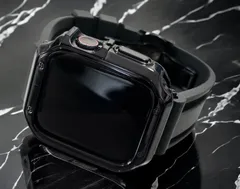 Apple Watch ラバーバンド　ベルト&カバー　ブラックB