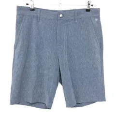 【美品】アディダス ハーフパンツ ネイビー×白 バックロゴ  メンズ 79 ゴルフウェア adidas