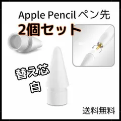Apple pencil ペン先 アップル ペンシル 替え芯 2個 白