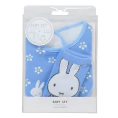 【メール便】ミッフィー ベビー用品 ベビーセット ビブ＆ソックス ワンピース ディックブルーナ スモールプラネット プレゼント ギフト スタイ＆赤ちゃん用靴下 絵本キャラクター グッズ 