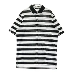 サイズ：M RLX ラルフローレン  半袖ポロシャツ ボーダー柄 ホワイト系 [240101358267]# ゴルフウェア メンズ ストスト