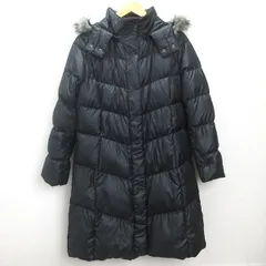 D■ユニクロ/UNIQLO フーデッドダウンコート JKT■黒【L】LADIES/8W【中古】