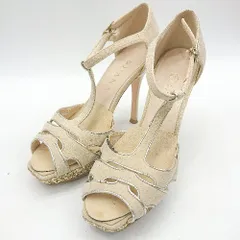 ◇ ⊂ DIANA ダイアナ ピンヒール サンダル サイズ23 1/2 ベージュ レディース E  【1502200002857】