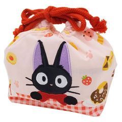 【魔女の宅急便/黒猫ジジ】マチ付きお弁当巾着袋（綿100％）