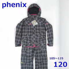 フェニックス ジュニア 150cm スキーウェア 上下 セット ブラック チェック サイズ14 子供 子ども Phenix R2407-120