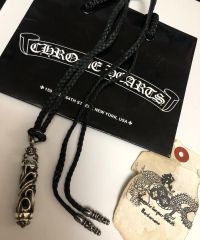 クロムハーツ伝統モデルブレイドレザーROLLERペンダント美品スペシャルプライス