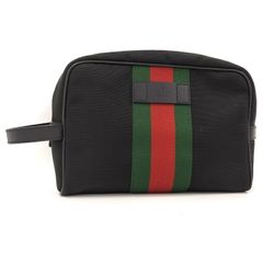 GUCCI セカンドバッグ シェリーライン キャンバス ブラック 630916