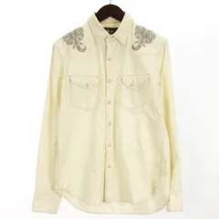 ロンハーマン ヴィンテージ  R.H.vintage ウエスタンシャツ 長袖 刺繍 ホワイト M ■GY03