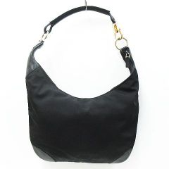 GUCCI グッチ GGキャンバス ハーフムーン  ワンショルダーバッグ ブラック ゴールド金具 レディース 001-4157 B005-0515②