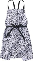 【人気商品】母の日 お誕生日 プレゼント シックフリーサイズ シンプル 533420 スタイリッシュ ベーシック 花柄 女性 大人 かわいい オシャレ フェミニン 着丈73×幅84㎝ ブラック エプロン バレッタ (アビチュアル) habituel レップ(R