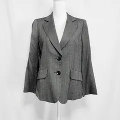 #anc ラピーヌブランシュ LAPINE BLANCHE ジャケット 42 グレー ヘリンボーン柄 テーラーカラー イタリア製生地 レディース [901788]のサムネイル