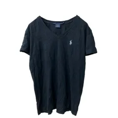 RALPH LAUREN SPORT 半袖 Ｖネック Tシャツ レディース S ブラック ラルフローレン 古着卸 アメリカ仕入 a707-5570