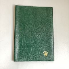 ROLEX グリーンレザーケース ギャランティカード付 ROLEX ロレックス 本革 グリーンレザー ギャランティ カードケース 美