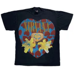 NIRVANA ハート型デザイン Tシャツ MUSIC TEE NIRVANA ニルヴァーナ Tシャツ マルーン HEART SHAPED