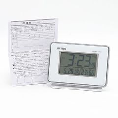 SEIKO スタンダードデジタルクロックSQ677W ホワイト 時計 卓上 - メルカリ